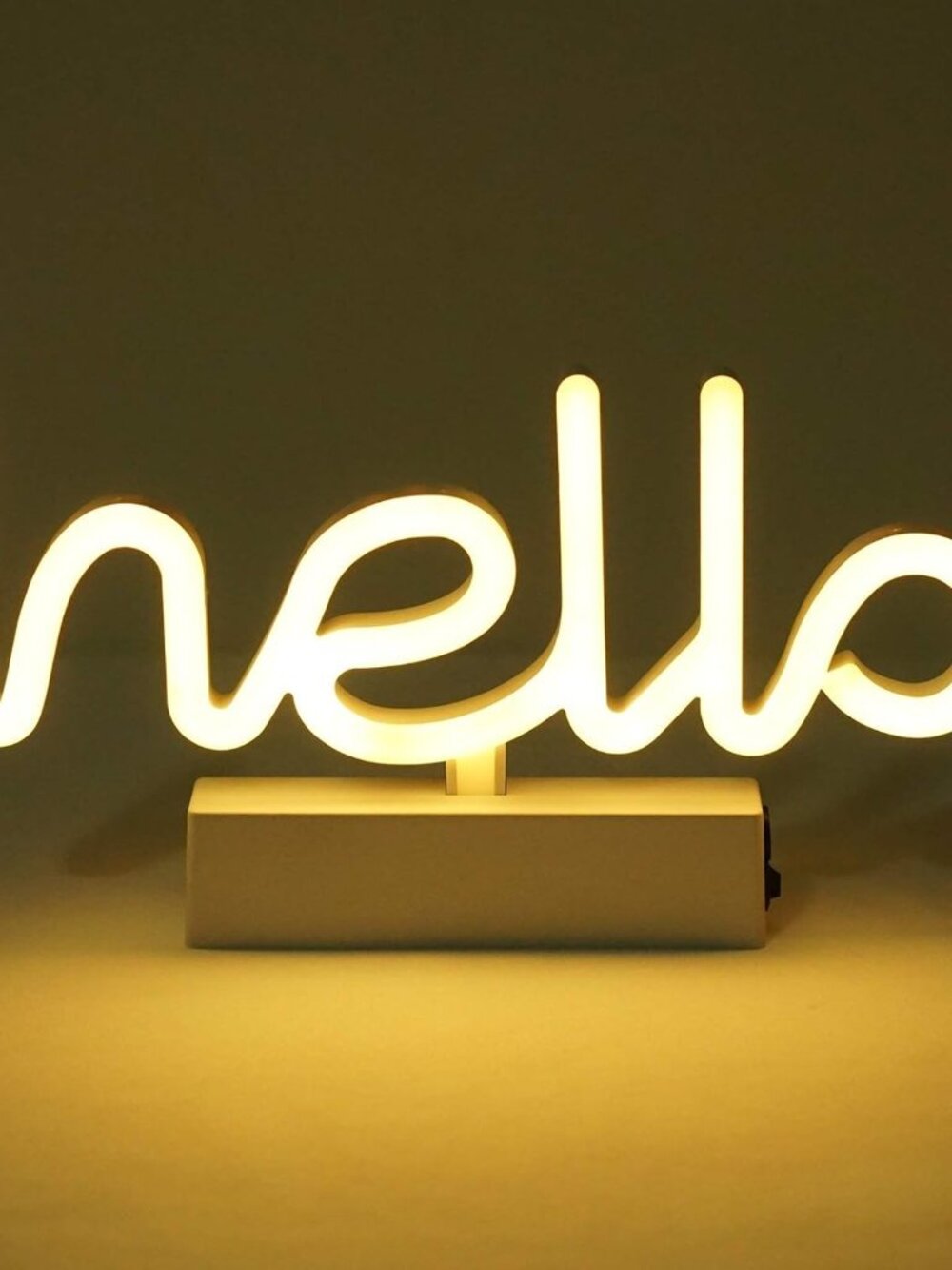 Neon Indoor Night Light, Battery Operated & USB Powered Glowing Neon Decorative